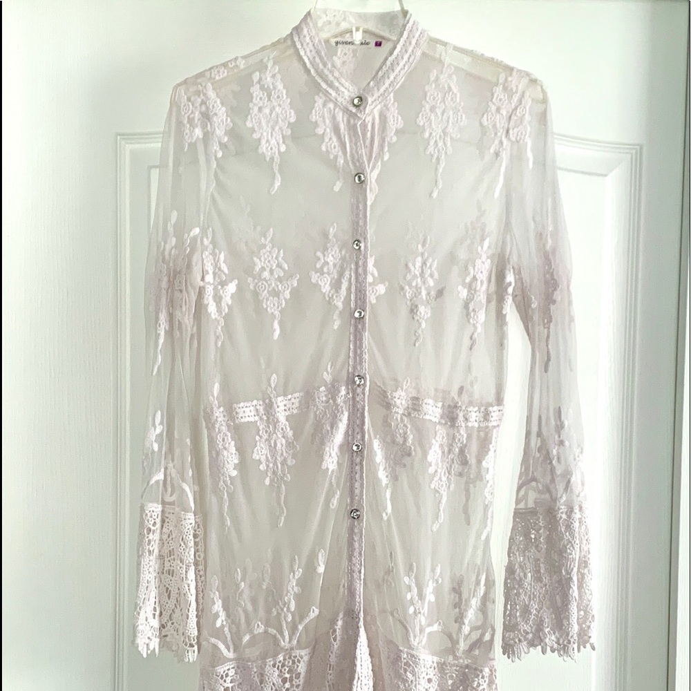 Given Kale Gorgeous Crochet Boho Long Cardigan